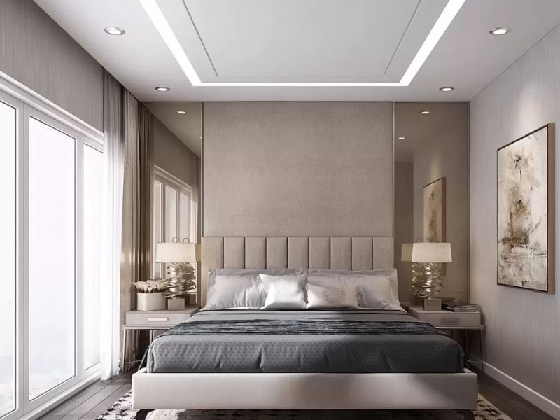  Thiết kế trần thạch cao cách âm phòng ngủ hiện đại