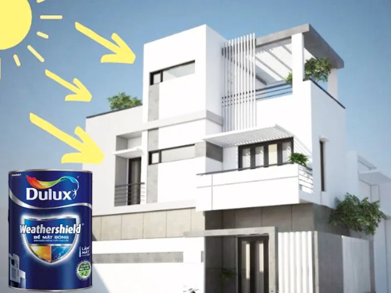  Sơn chống nóng Dulux sở hữu hiệu quả chống nóng đến đến 5 độ C so với sơn thông thường