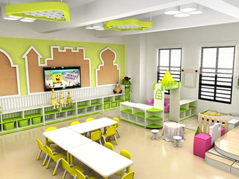  Mẫu lớp học mẫu giáo tiêu âm tường bằng panel bông khoáng đạt tiêu chuẩn kỹ thuật