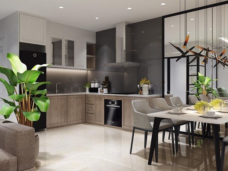  Phòng bếp bố trí nội thất khoa học, tận dụng tối đa không gian