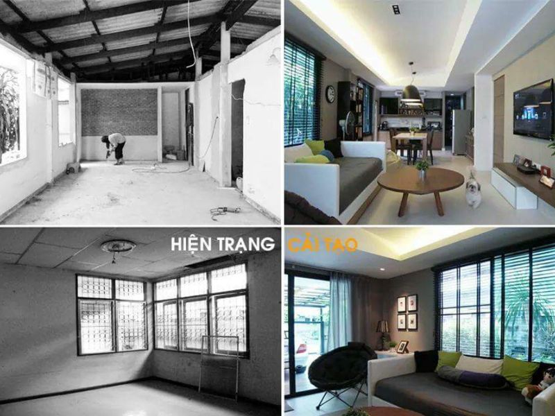   Thiết kế nhà trước và sau khi cải tạo