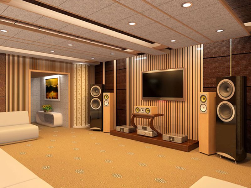  Gỗ tiêu âm – điểm nhấn vừa tiêu âm hiệu quả, vừa góp phần hoàn thiện vẻ đẹp thẩm mỹ cho không gian phòng karaoke