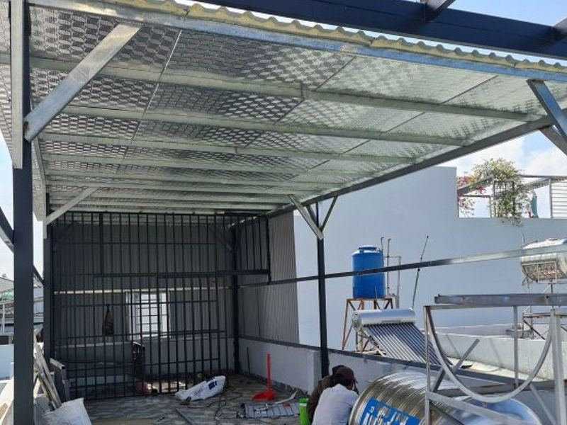   Mẫu panel Rockwool thi công cách nhiệt sân thượng