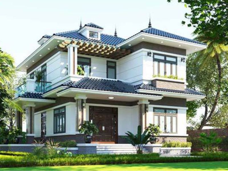 Mẫu nhà thi công sơn chống nóng cho tường giúp giảm nhiệt hiệu quả