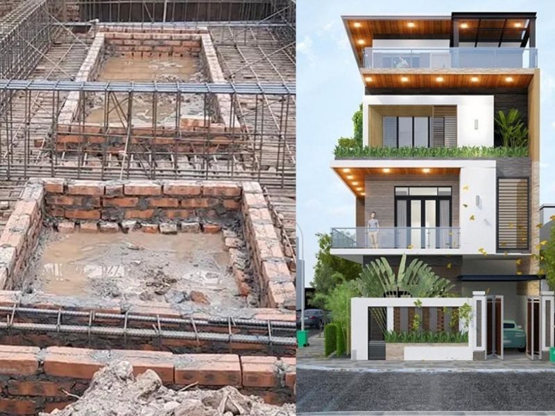  Thiết kế móng băng phù hợp với nhà phố nhiều tầng