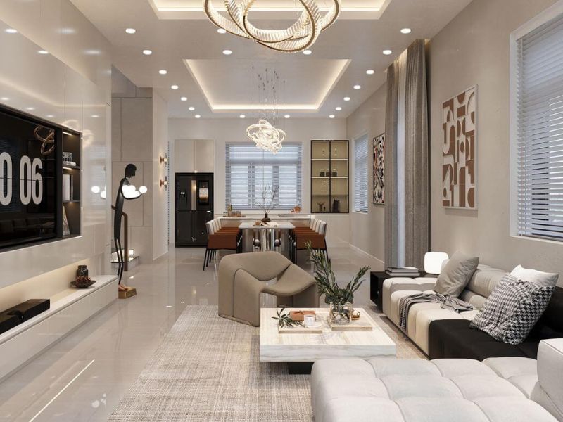  Thiết kế nhà phố với phương án bố trí ánh sáng, thông gió khoa học