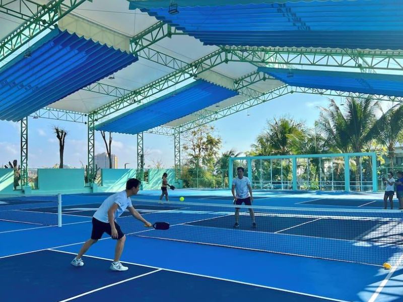  Mẫu sân pickleball Sơn Acrylic trên sân thượng đạt tiêu chuẩn