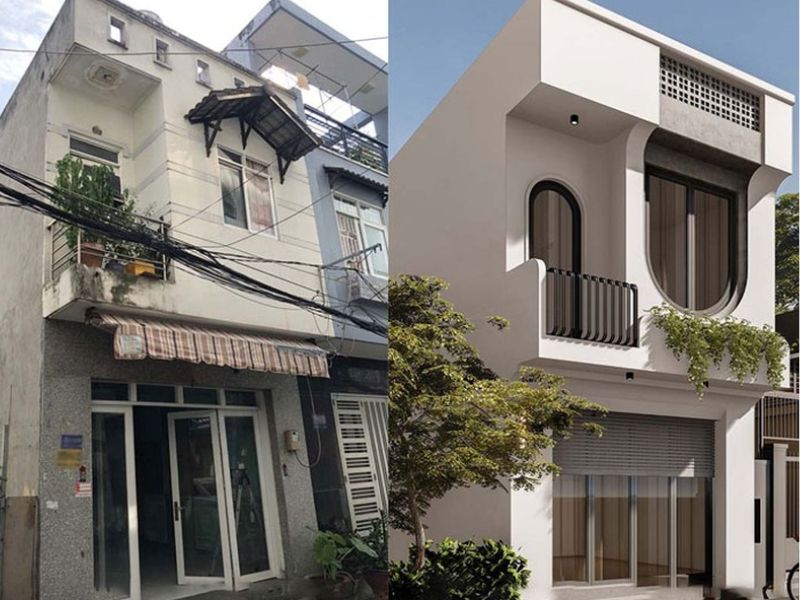  Mẫu thiết kế lại mặt tiền nhà phố theo phong cách hiện đại