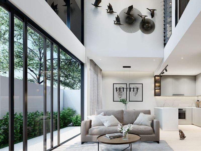  Hệ thống cửa kính cường lực mở rộng không gian nhà phố theo đa chiều