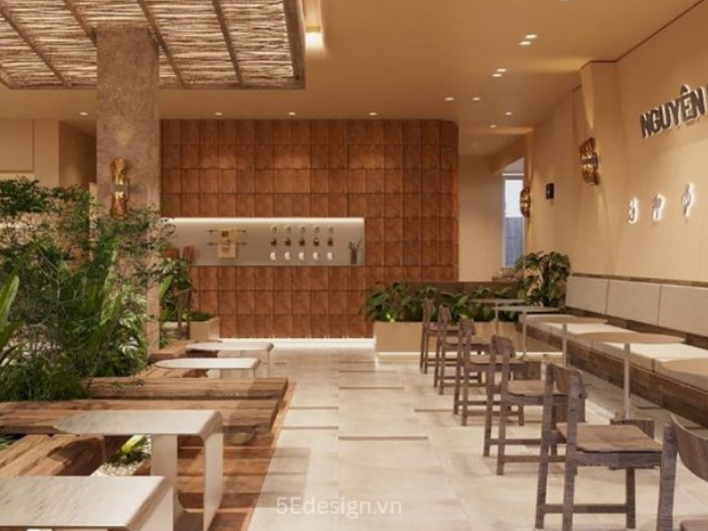  Alo Nhà Xinh – đơn vị hoàn thiện nhà hàng warm minimalism sang trọng, hiện đại 