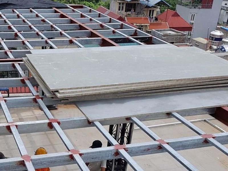  Tấm xi măng Cemboard hoặc Smartboard bền chắc, chống nước và chịu lực tốt