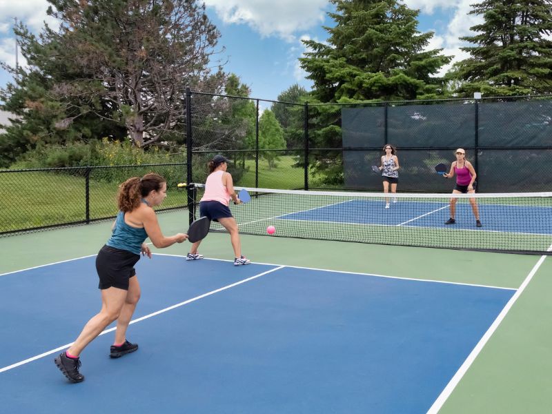 Mẫu sân Pickleball hiện đại với diện tích tiêu chuẩn 