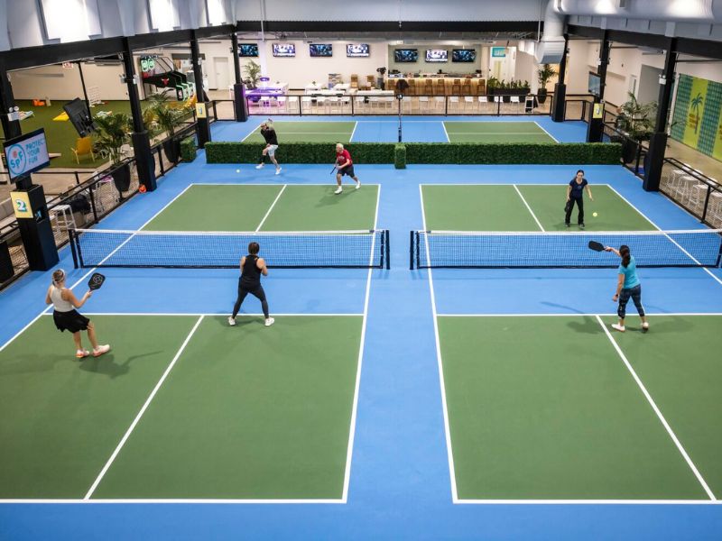 Công trình sân Pickleball trong nhà chất lượng, đạt chuẩn