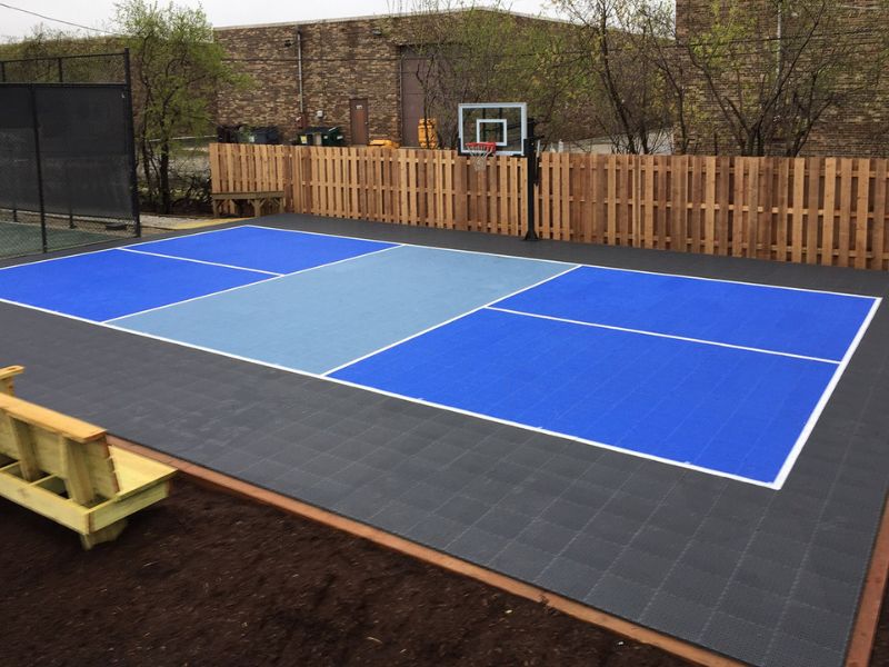  Mẫu sân Pickleball hiện đại dùng màu nền dịu, vạch rõ, chống chói, dễ quan sát