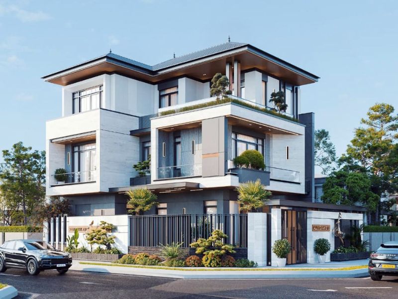  Bổ sung yếu tố phong thủy trong tổng thể thiết kế nhà lô góc