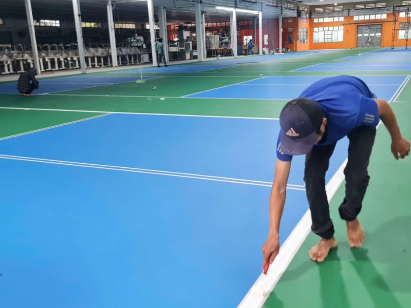  Công đoạn thi công nền sân pickleball