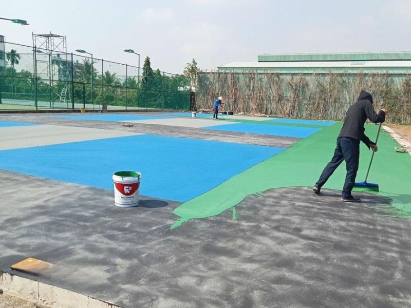  Sân pickleball bê tông thi công đúng tiêu chuẩn