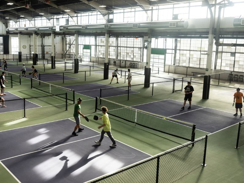  Thiết kế Pickleball cho trường học dốc nhẹ giúp thoát nước nhanh