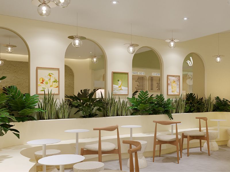 Bố trí nội thất sau khi thi công cách âm quán acoustic