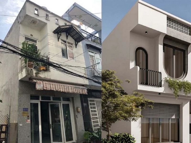 Thi công cải tạo mặt tiền cho nhà phố