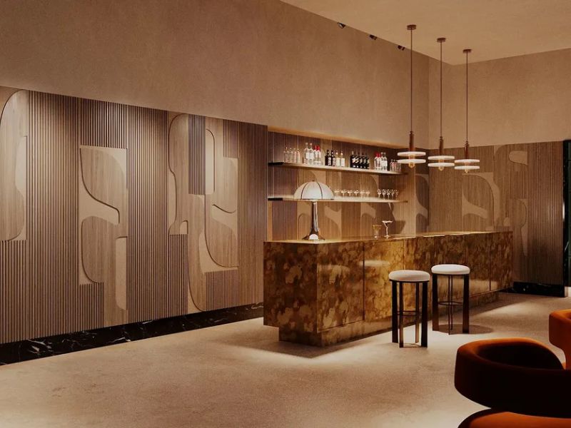  Sử dụng vách tiêu âm gỗ MDF khi thi công quán cà phê