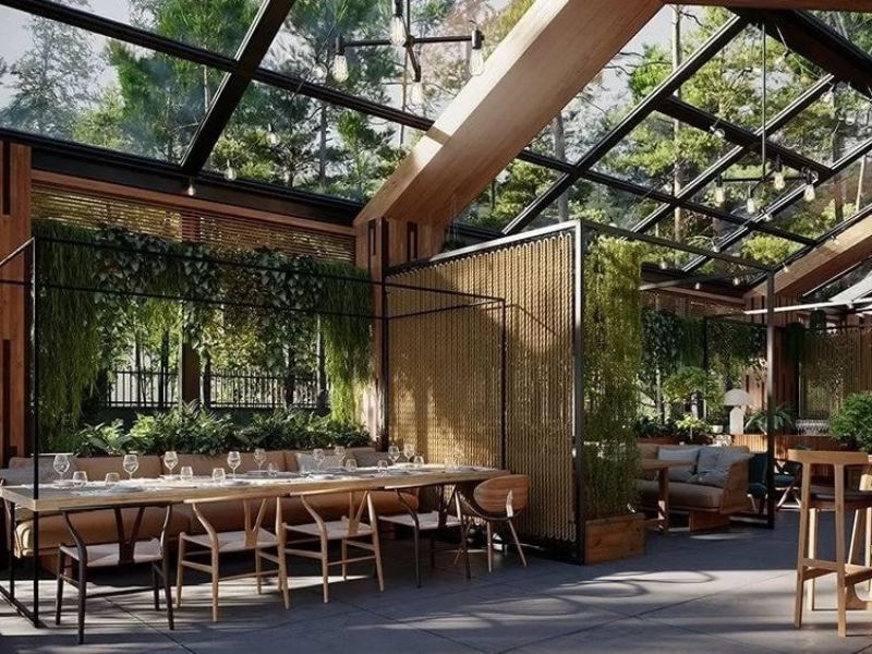  Phong cách thiết kế nhà hàng xanh biophilic