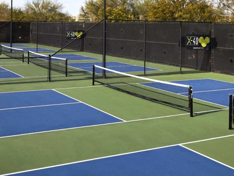 Thiết kế thi công sân Pickleball ngoài trời đảm bảo tính thẩm mỹ, độ bền