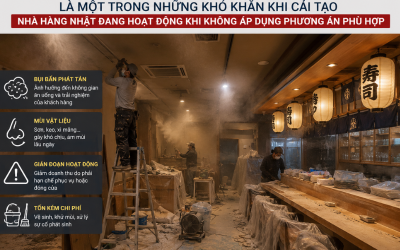 Làm sao cải tạo nhà hàng Nhật đang hoạt động mà không ảnh hưởng khách hàng?