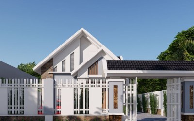 Chiêm ngưỡng thiết kế nhà mái Thái 150m2 2 phòng ngủ nông thôn hiện đại 